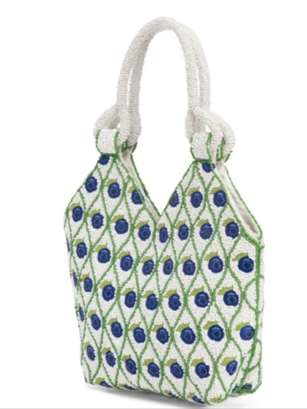 NWT Viral Made In India Handcrafted Beaded Berry Tote Bag - Picture 5 of 5